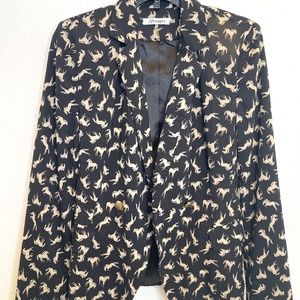 Woman's Blazer - "Xtaren" in Black and Tan -Size M